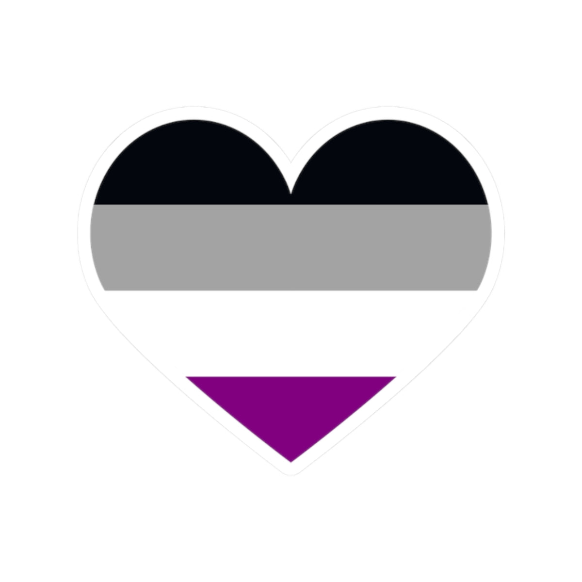 Asexual Heart Sticker