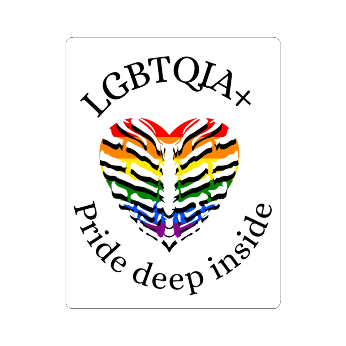 LGBTQIA+ Pride Deep Inside Sticker