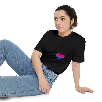 Bi Heart Pocket Tee