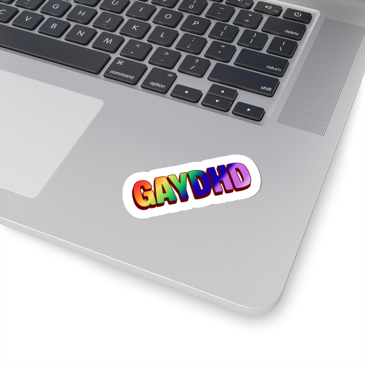 GayDHD Rainbow Kiss-Cut Sticker
