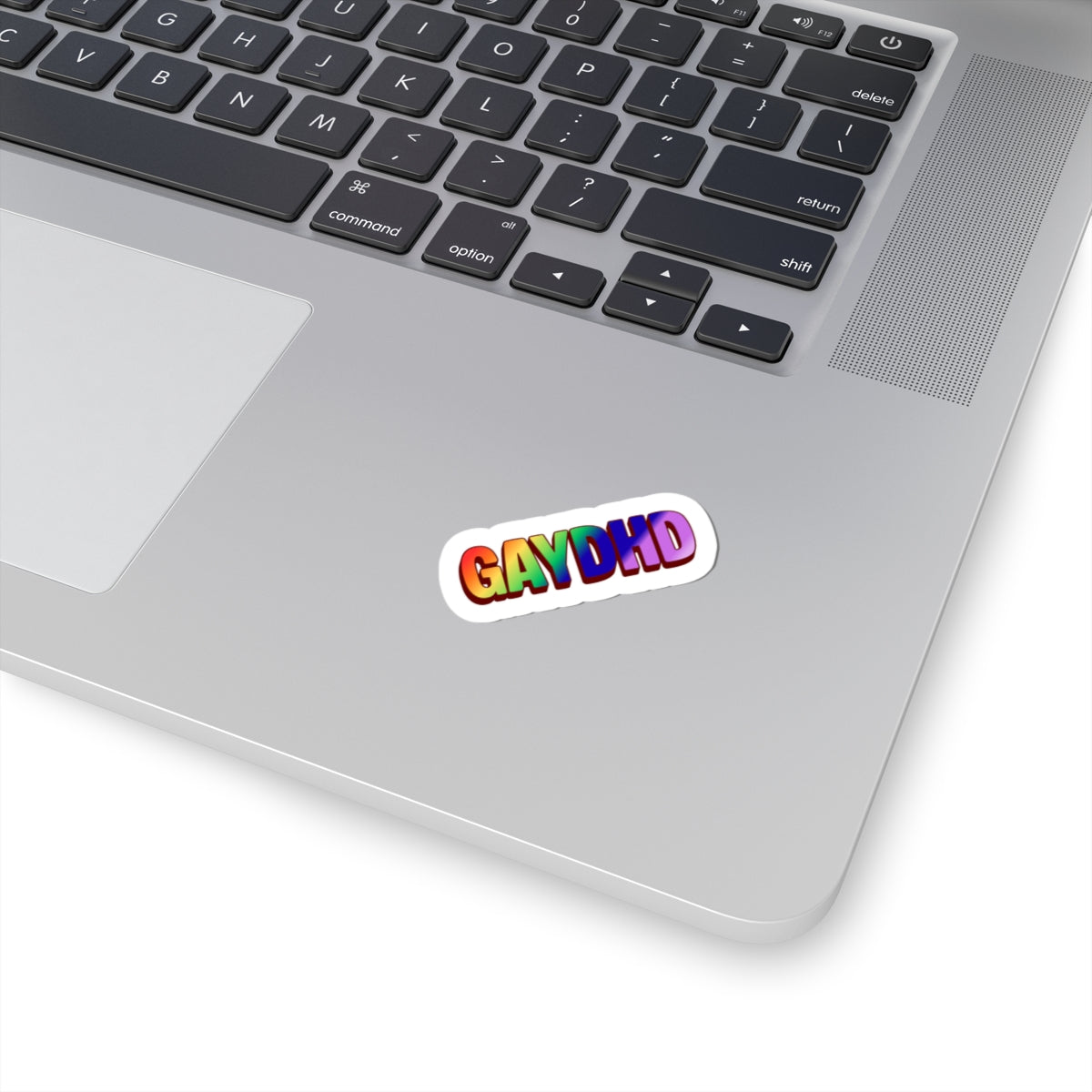 GayDHD Rainbow Kiss-Cut Sticker