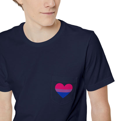 Bi Heart Pocket Tee