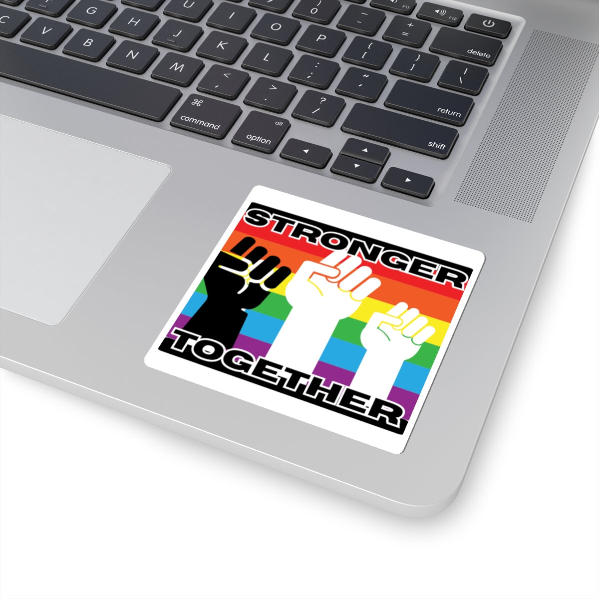 Pride Movement Kiss-Cut Stickers - "Stronger Together"