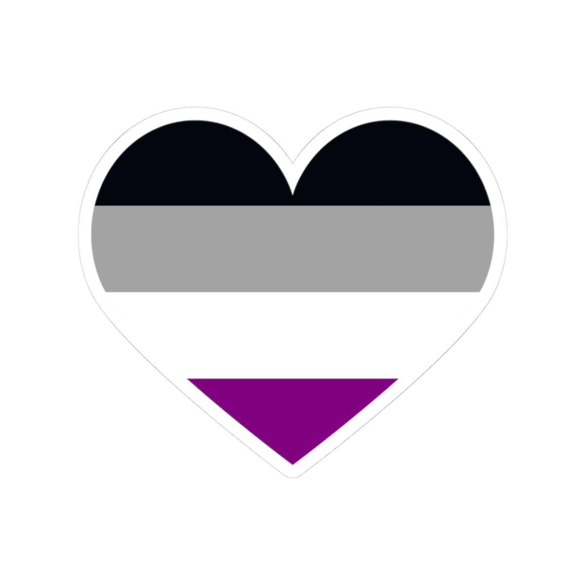 Asexual Heart Sticker