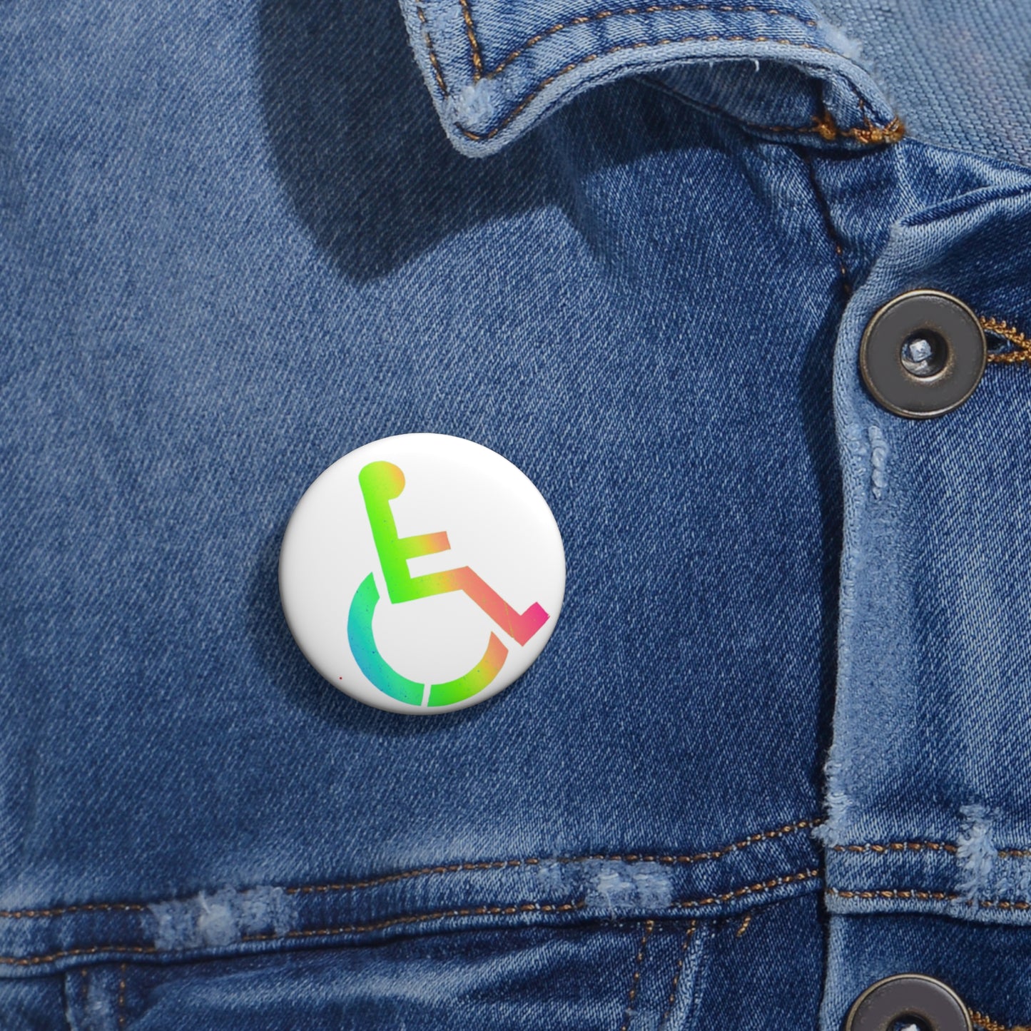 Rainbow Wheelchair Button