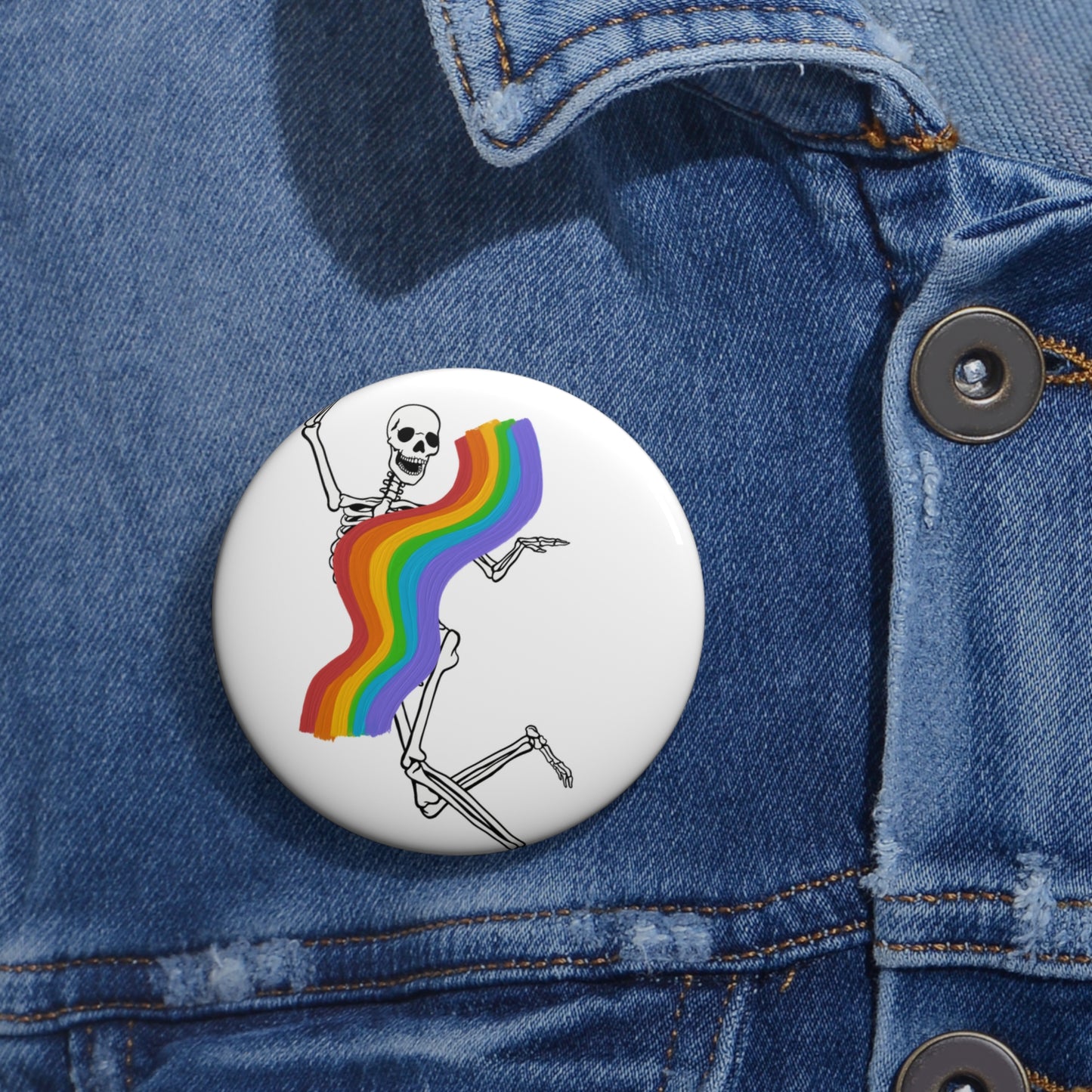 Skeleton Pride Button