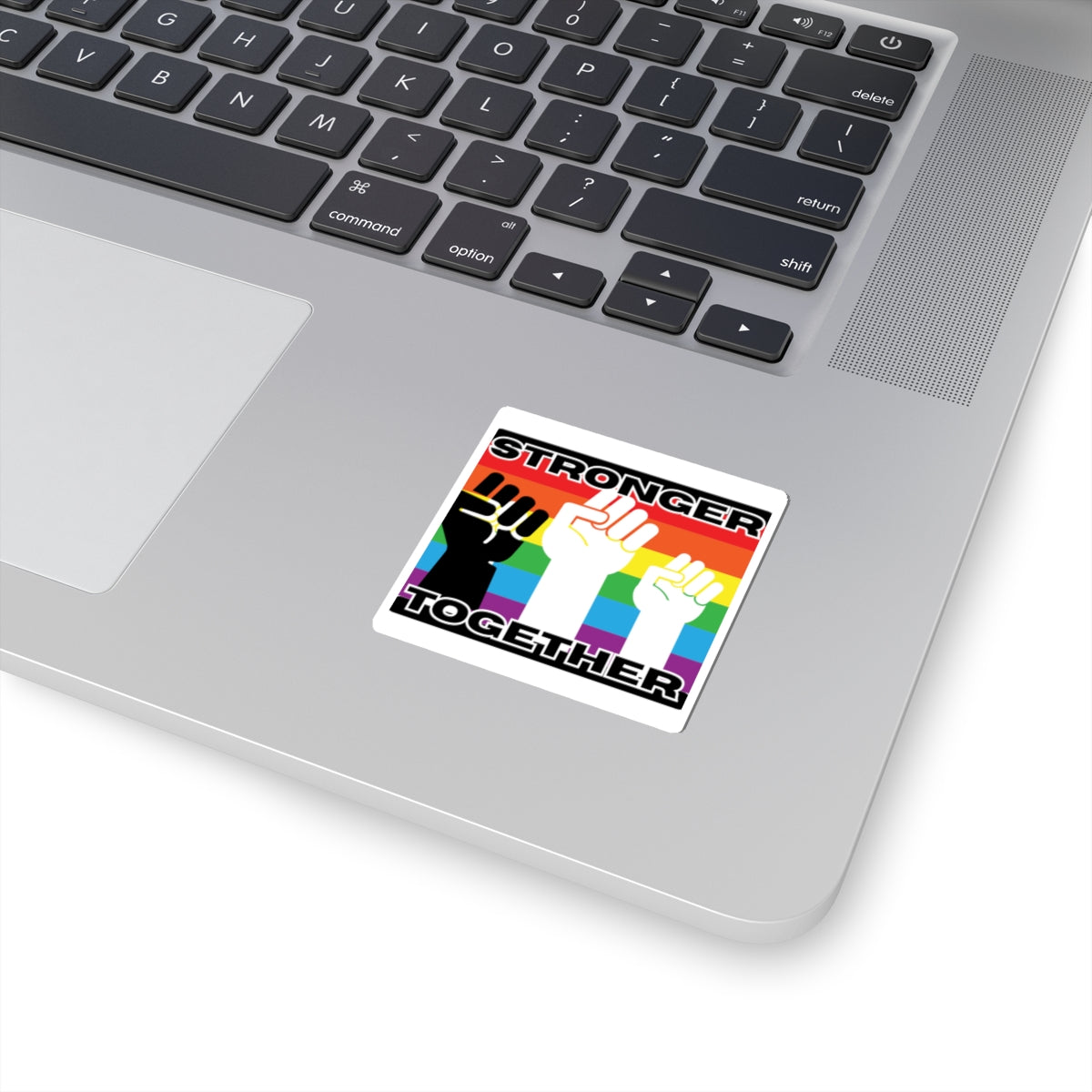 Pride Movement Kiss-Cut Stickers - "Stronger Together"