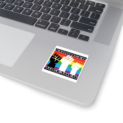 Pride Movement Kiss-Cut Stickers - "Stronger Together"