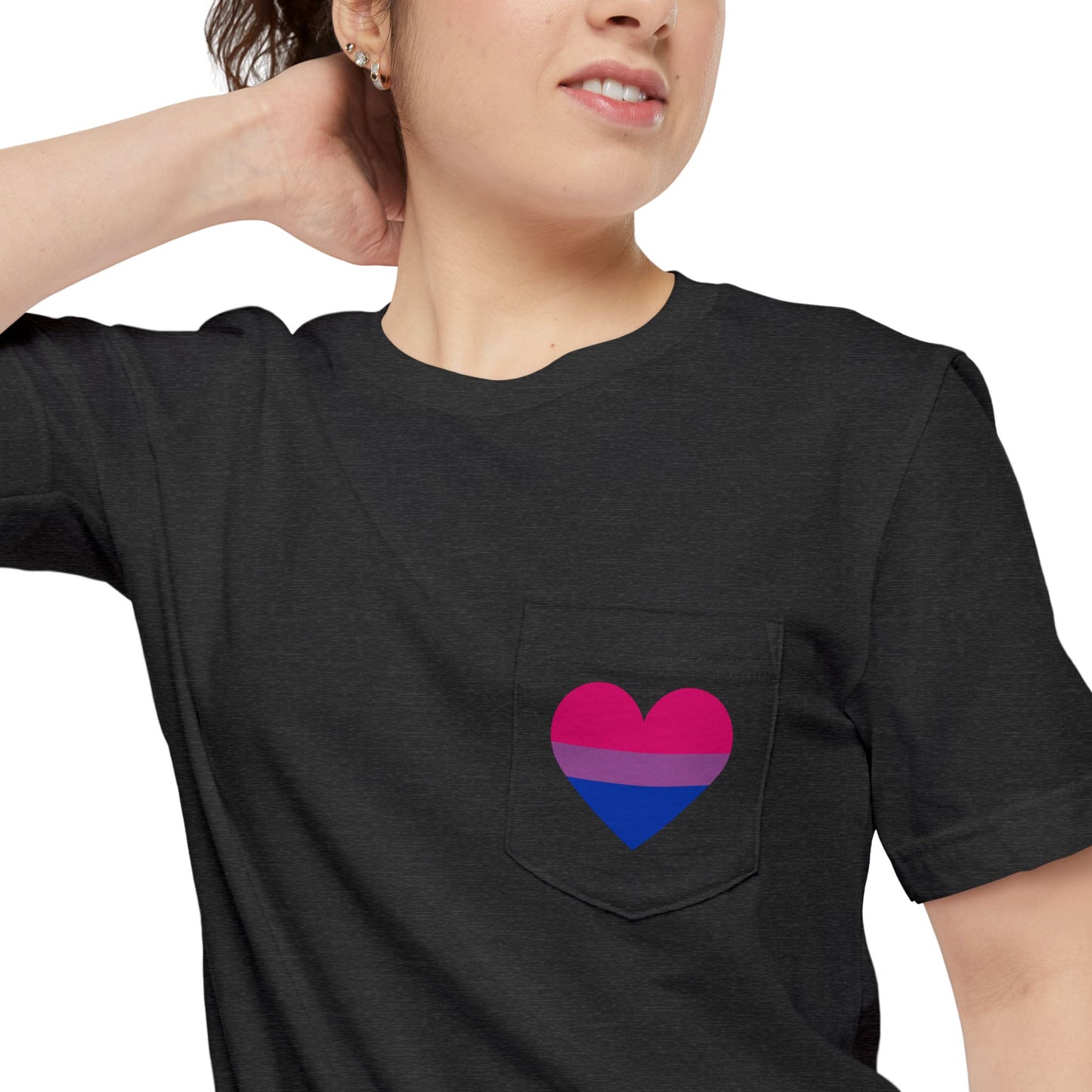 Bi Heart Pocket Tee
