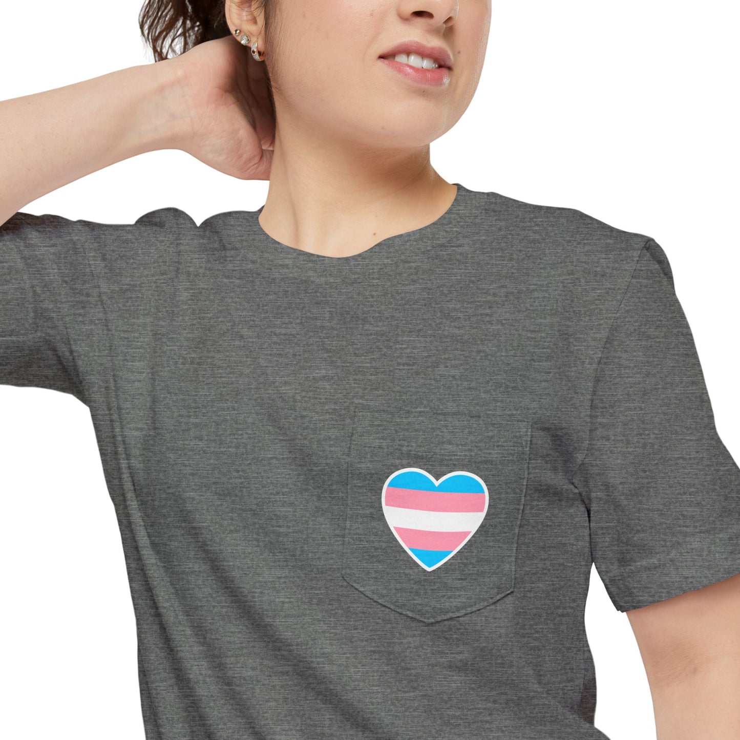 Trans Heart Pocket Tee