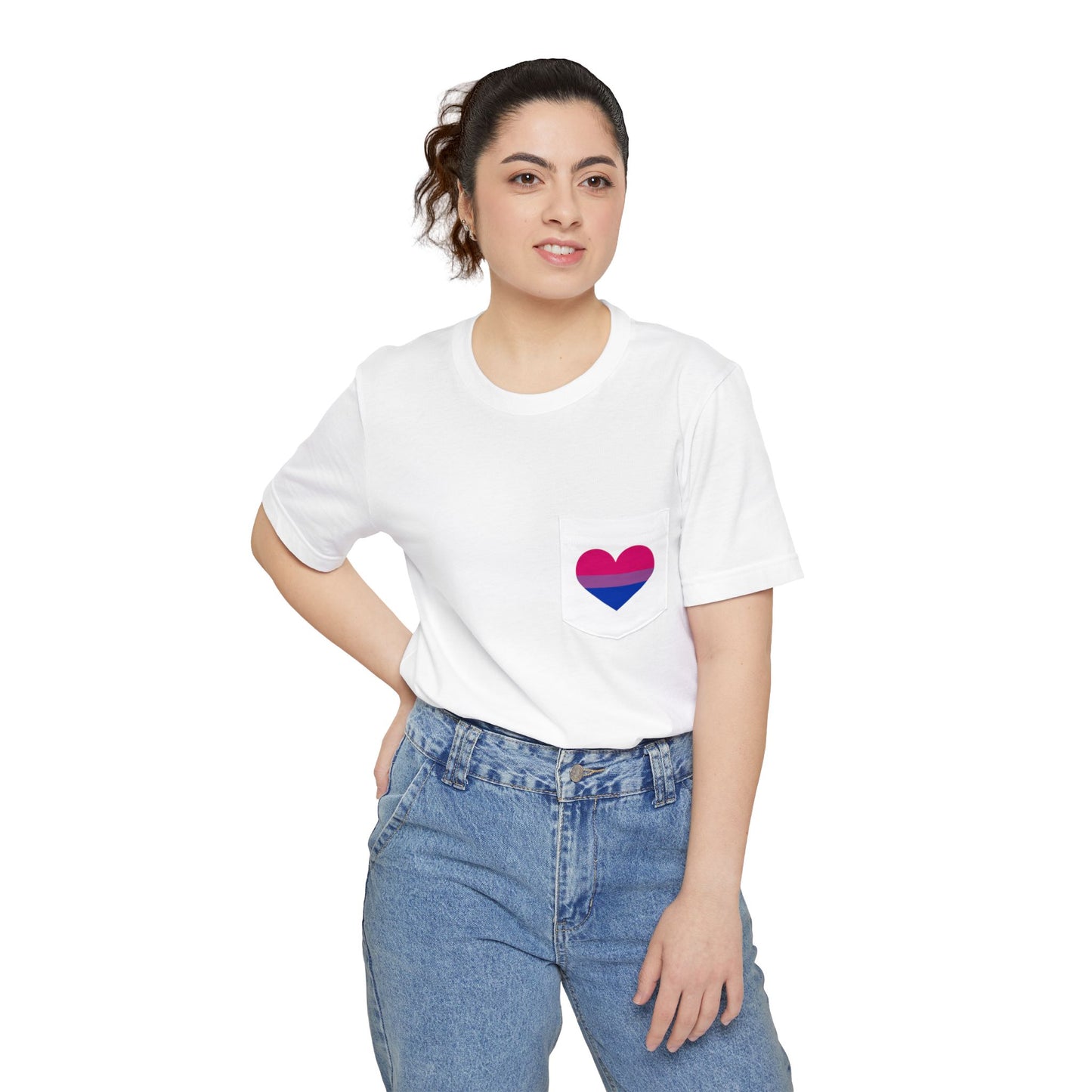 Bi Heart Pocket Tee