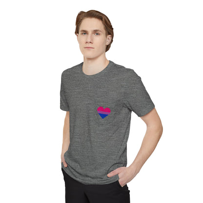 Bi Heart Pocket Tee